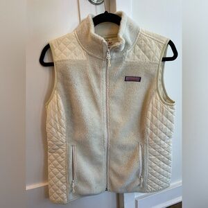Vineyard Vines Sea View Sherpa Quilted Zip Up Vest
